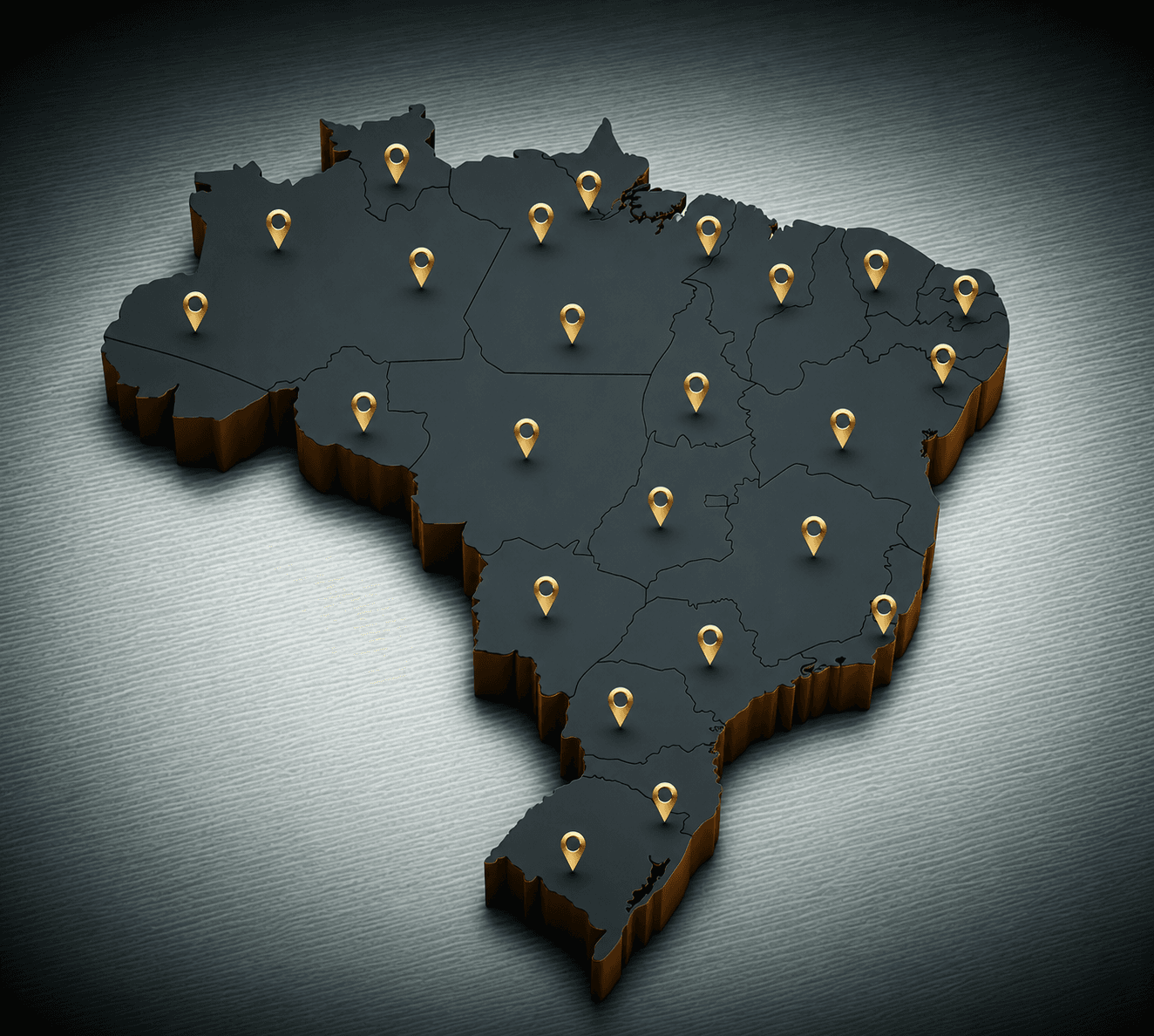 Mapa de atuação no Brasil